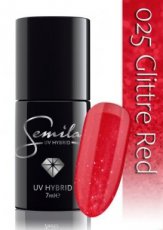 SH025 025 UV Hybrid Semilac Glitter Red 7ml