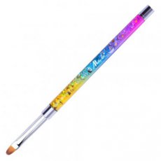 Ovale MollyLac Pro Gel Rainbow penseel maat 6