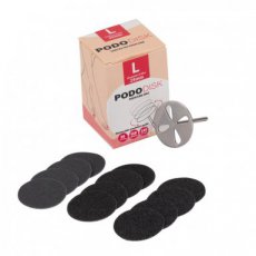 Disc pod voor pedicure Pododisk set spindelschijf + pads vervangbare schijven L 25 mm